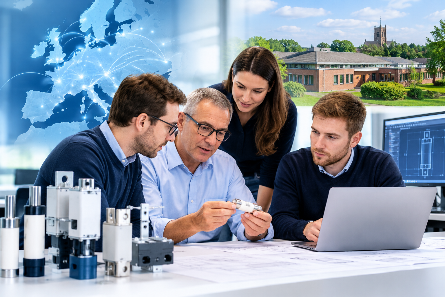 Technisches Team und Anwendungstechnik für Eaton Bussmann Hochgeschwindigkeitssicherungen in Leicestershire, Burton-on-the-Wolds, Großbritannien.